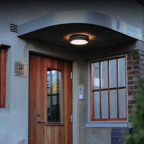 Czarna Lampa Ścienna LED Véralis - Minimalistyczny Kinkiet Zewnętrzny IP65