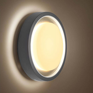 Czarna Lampa Ścienna LED Véralis - Minimalistyczny Kinkiet Zewnętrzny IP65