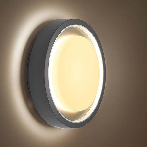 Czarna Lampa Ścienna LED Véralis - Minimalistyczny Kinkiet Zewnętrzny IP65