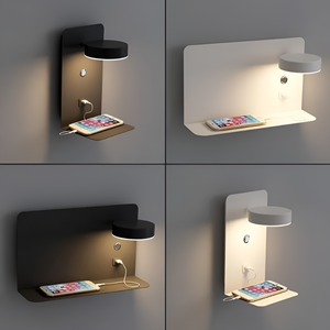 ShelfGlint | Lampa ścienna – Minimalistyczny design z ładowaniem USB