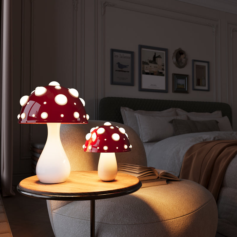 Lampa Stojąca do Salonu w Kształcie Grzyba z Ciepłym Światłem LED
