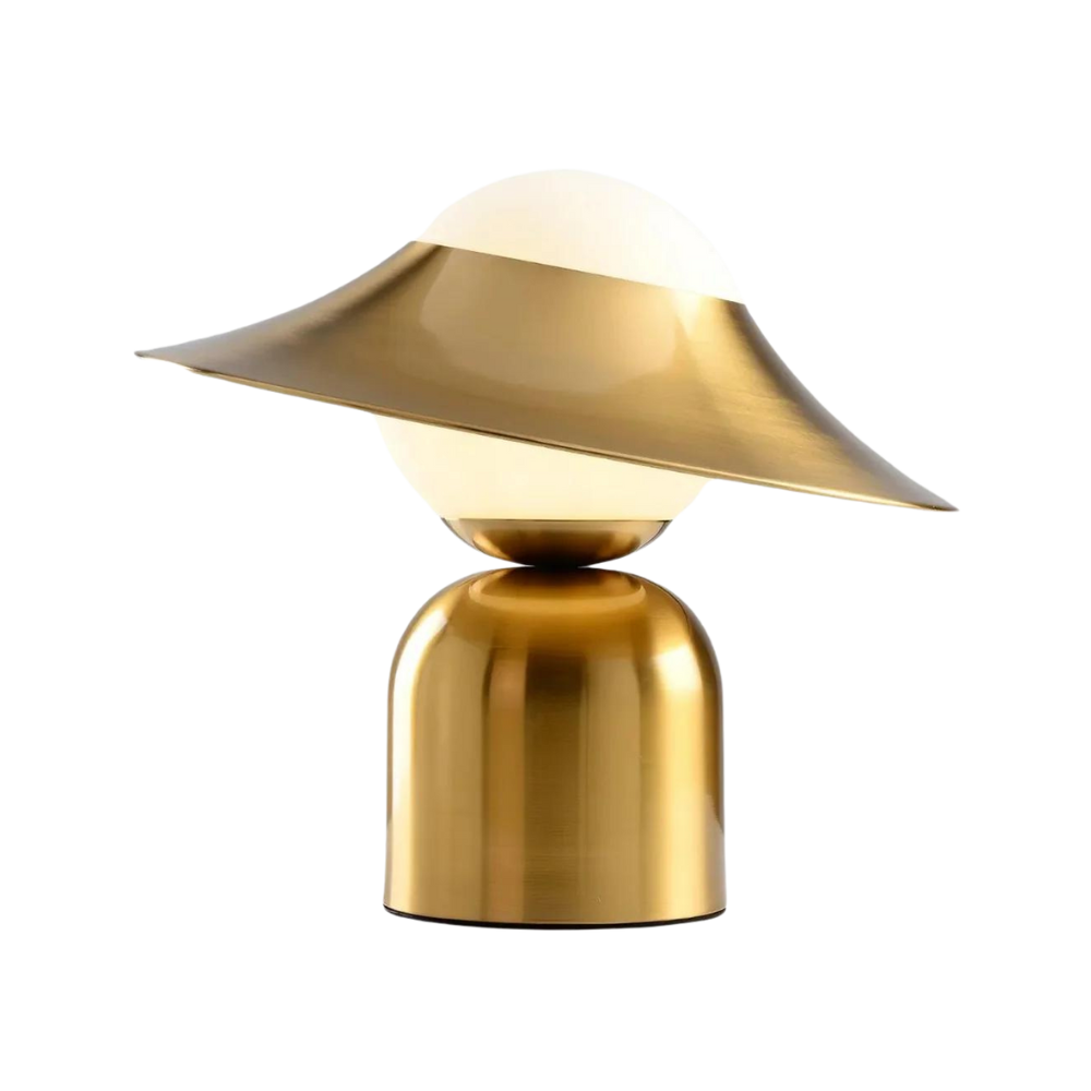 Lampa Stołowa Céliane Szklana z Regulacją Jasności, Czarna, Retro Design do Salonu