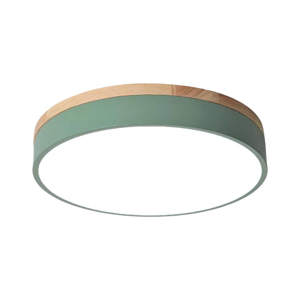 Lampa Sufitowa Do Salonu Z Drewna I Metalu, Skandynawski Design, Ciepłe Światło