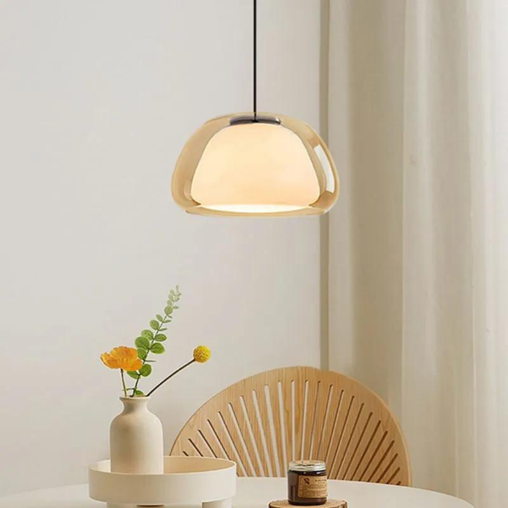 Lampa Wisząca Szklana z Regulowanym Kablem 120 cm do Salonu - Nowoczesny Żyrandol