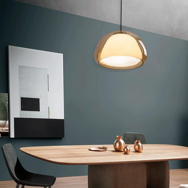Lampa Wisząca Szklana z Regulowanym Kablem 120 cm do Salonu - Nowoczesny Żyrandol