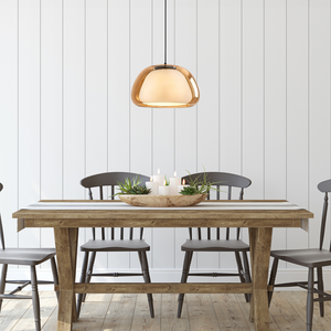 Lampa Wisząca Szklana z Regulowanym Kablem 120 cm do Salonu - Nowoczesny Żyrandol