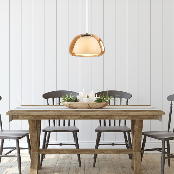 Lampa Wisząca Szklana z Regulowanym Kablem 120 cm do Salonu - Nowoczesny Żyrandol