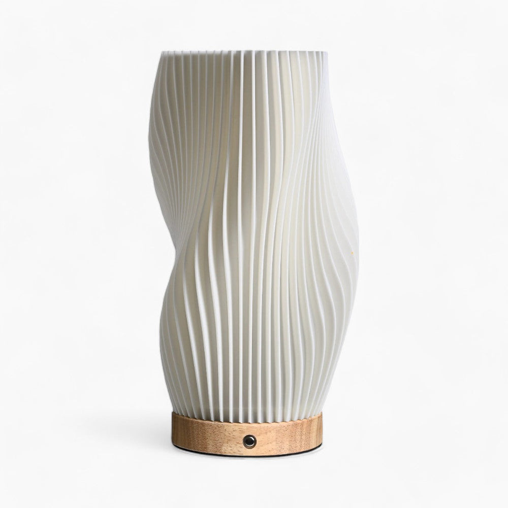 Nowoczesna Lampa Dimmable Wavecrest z USB, Metalowa, Regulowana Jasność