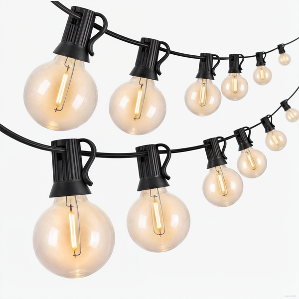 AuraTrail | Zewnętrzny łańcuch świetlny – Ciepłe wodoodporne światło LED