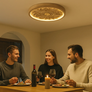 AuraShift | Lampa sufitowa – Regulacja barwy i jasności z pilotem Lumiera