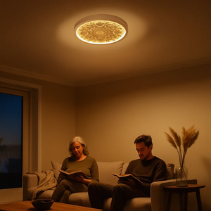 AuraShift | Lampa sufitowa – Regulacja barwy i jasności z pilotem Lumiera