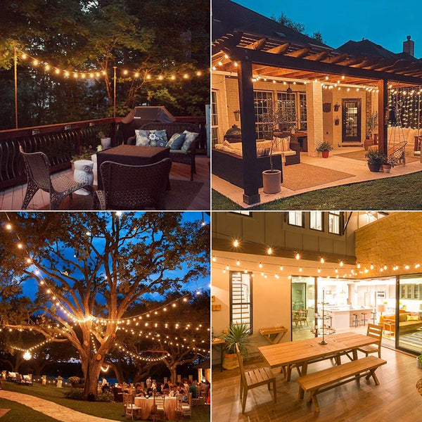 AuraTrail | Zewnętrzny łańcuch świetlny – Ciepłe wodoodporne światło LED Lumiera