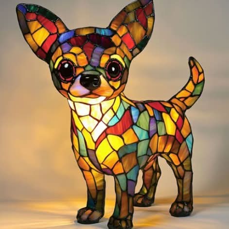 Chihuahua w pozycji stojącej BrightPaws | Lampa LED – nastrojowe oświetlenie do nowoczesnych wnętrz Chihuahua w pozycji stojącej Lumiera