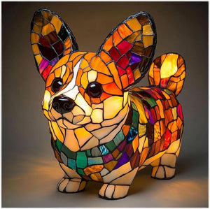 Corgi w pozycji stojącej BrightPaws | Lampa LED – nastrojowe oświetlenie do nowoczesnych wnętrz Corgi w pozycji stojącej Lumiera