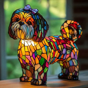 Shih Tzu BrightPaws | Lampa LED – nastrojowe oświetlenie do nowoczesnych wnętrz Shih Tzu Lumiera