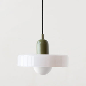 Zielony Biały ColorVitra | Lampa Sufitowa – Artystyczny akcent do współczesnych wnętrz Zielony Biały Lumiera