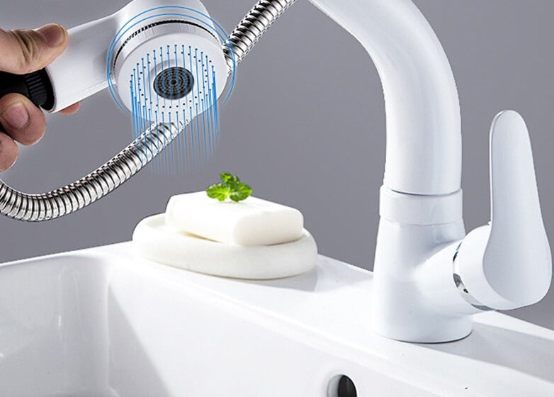 FlowCraft | Bateria łazienkowa – Wysuwana wylewka i eleganckie wykończenie Lumiera