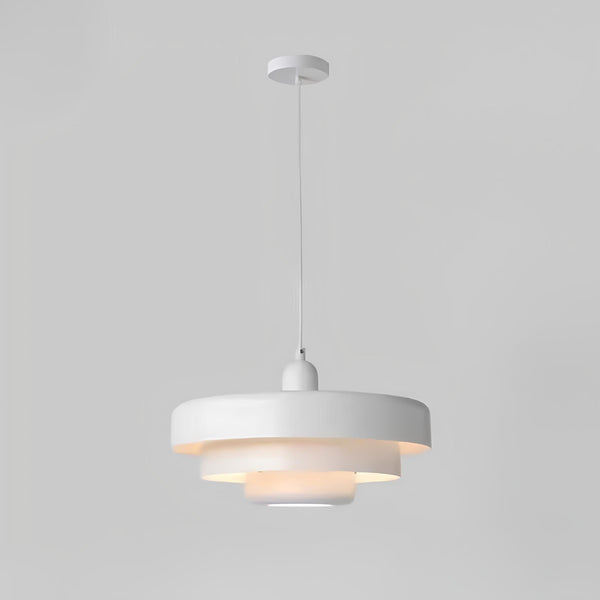 Biały GlassHalo | Lampa wisząca – Szklany skandynawski design o ciepłym świetle Biały Lumiera