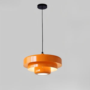 Pomarańczowy GlassHalo | Lampa wisząca – Szklany skandynawski design o ciepłym świetle Pomarańczowy Lumiera