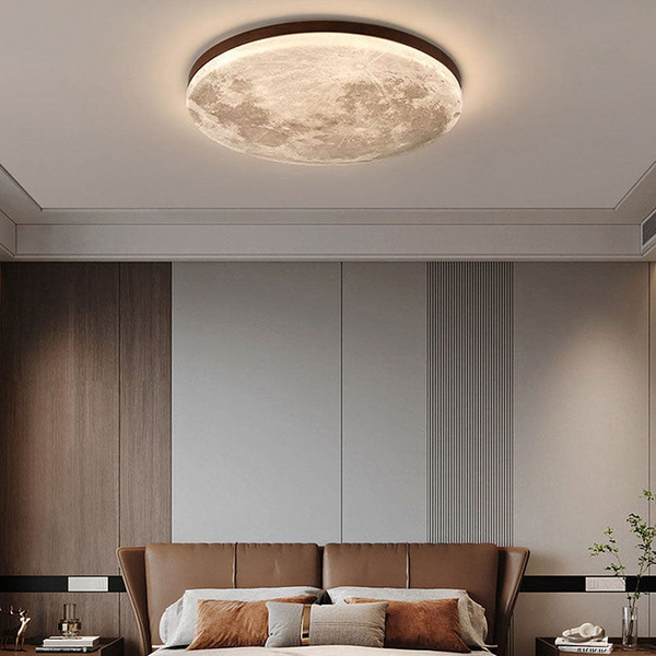 Orzech GlowCrest | Lampa Sufitowa – Nowoczesny Okrągły LED Design Orzech Lumiera