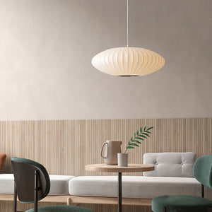 KyotoLume | Lampa Wisząca – Elegancka lampa z jedwabnej tkaniny Lumiera