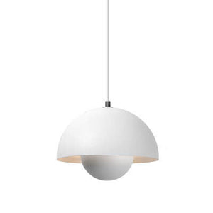 Biały LumiDome | Lampa sufitowa – Półkulisty skandynawski design Biały Lumiera