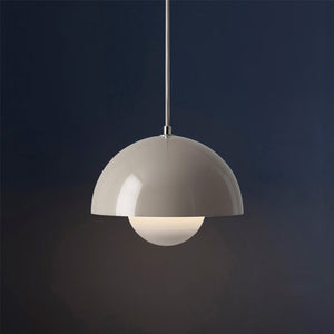 Mlecznoszary LumiDome | Lampa sufitowa – Półkulisty skandynawski design Mlecznoszary Lumiera