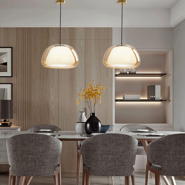 LuxeSphere | Lampa Wisząca Szklana – Nowoczesny Styl do Jadalni i Salonu Lumiera