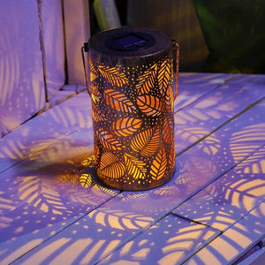 PalmLuxe | Lanterna Dekoracyjna – Złote Liście do Wnętrz i Ogrodów Lumiera