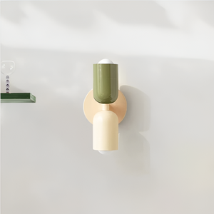 Zielony Beżowy Beżowy SlateGlow | Lampa Ścienna LED – Elegancja do Nowoczesnych Wnętrz Zielony Beżowy Beżowy Lumiera