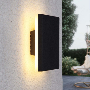Prostokąt: Długość 18cm VectaLux | Kinkiet Ścienny – Minimalistyczny kinkiet z ochroną IP65 Prostokąt: Długość 18cm Lumiera