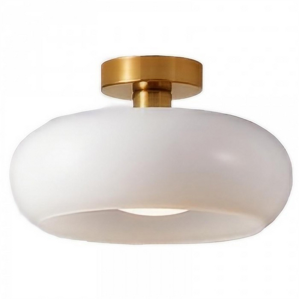 Chrom Bursztyn Plafon VeluGlass | Lampa sufitowa – Ciepłe bursztynowe światło do wnętrz Chrom Bursztyn Plafon Lumiera