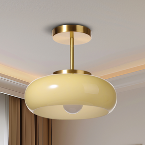 VeluGlass | Lampa sufitowa – Ciepłe bursztynowe światło do wnętrz Lumiera