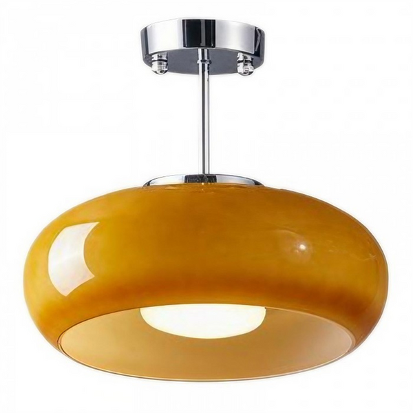 VeluGlass | Lampa sufitowa – Ciepłe bursztynowe światło do wnętrz Lumiera