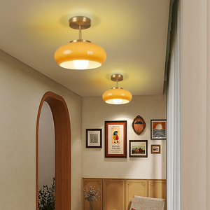 VeluGlass | Lampa sufitowa – Ciepłe bursztynowe światło do wnętrz Lumiera
