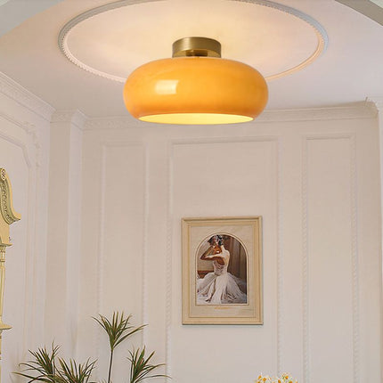 VeluGlass | Lampa sufitowa – Ciepłe bursztynowe światło do wnętrz Lumiera